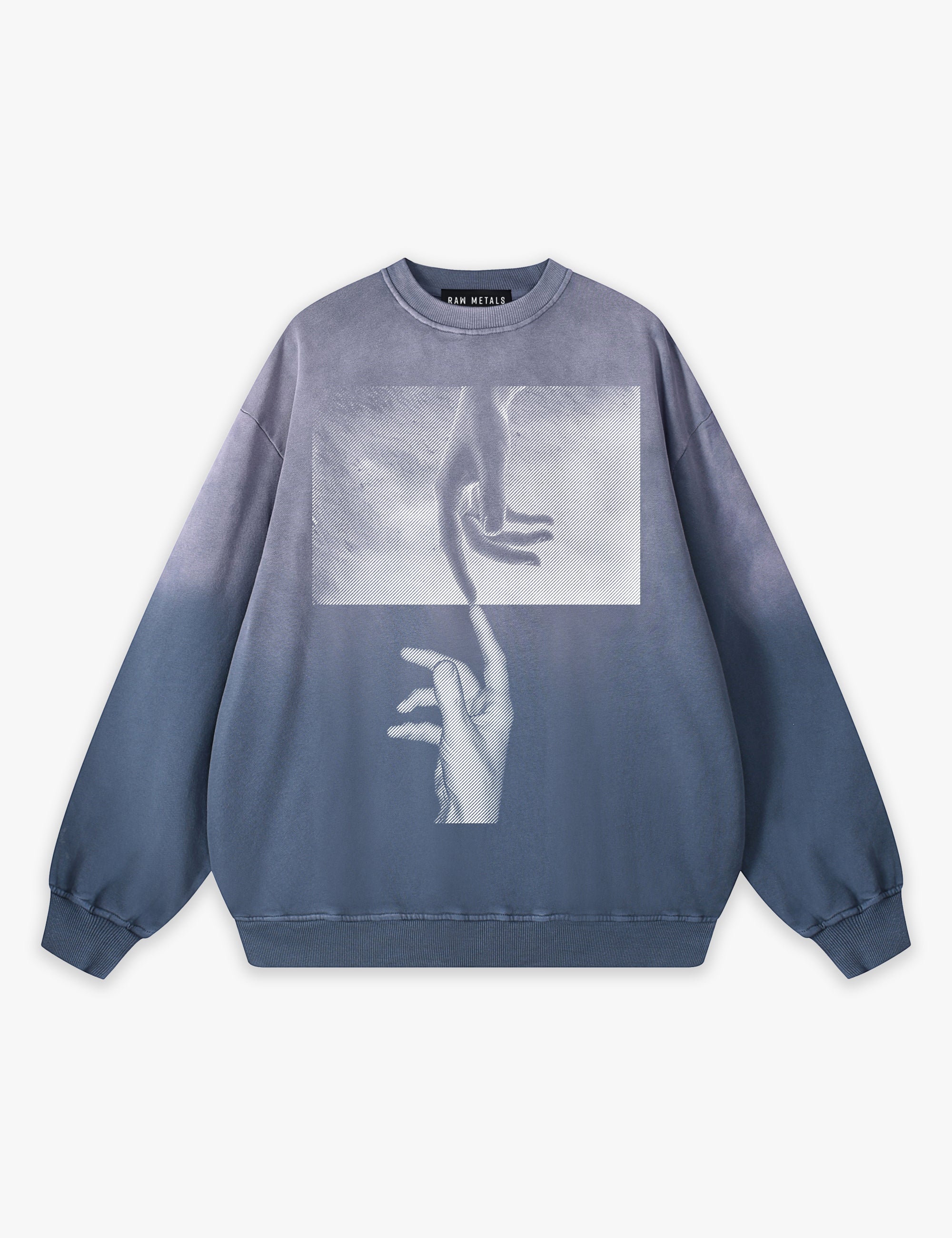 RAW METALS False Positive Faded Sweatshirt in Slate