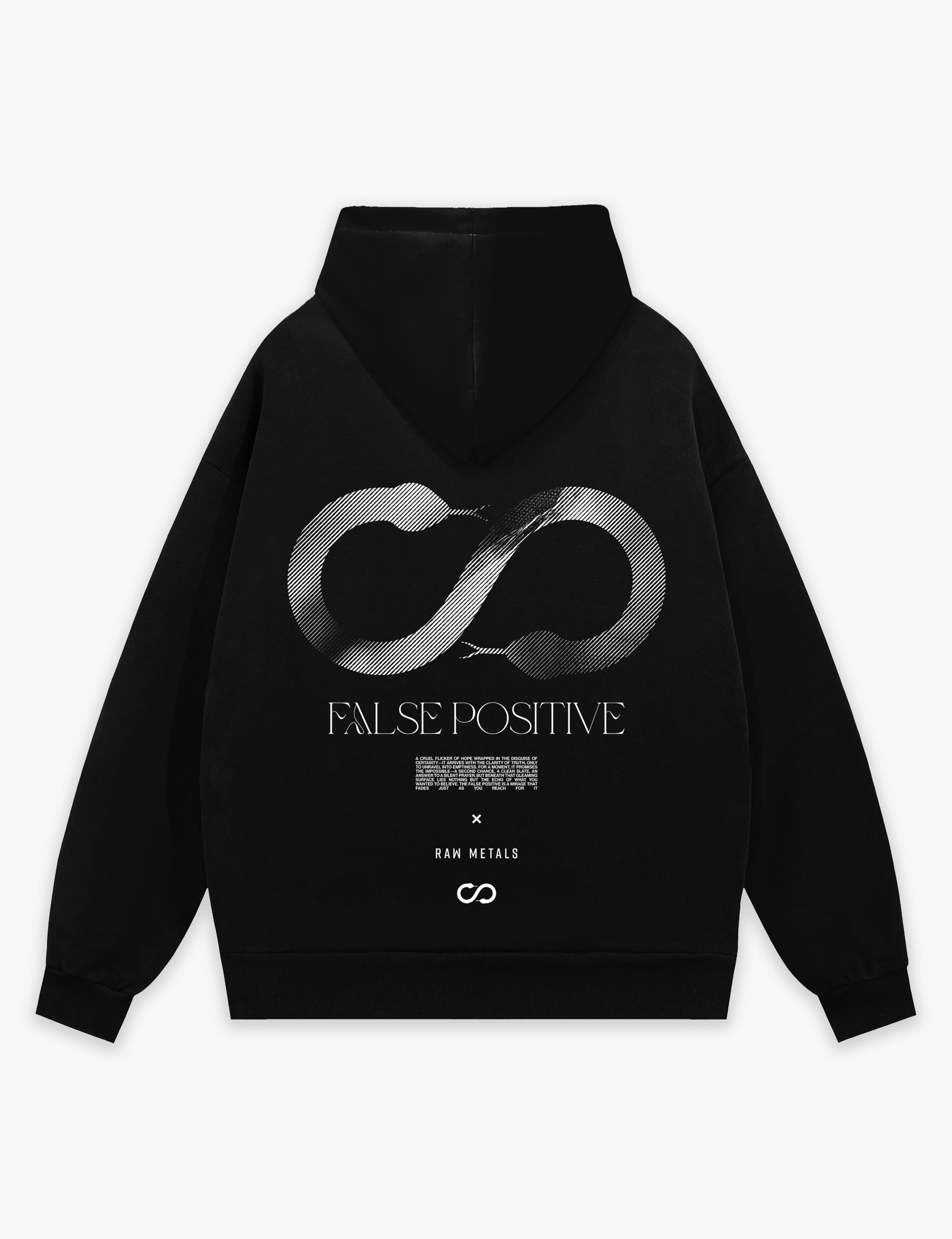 RAW METALS False Positive Hoodie in Black