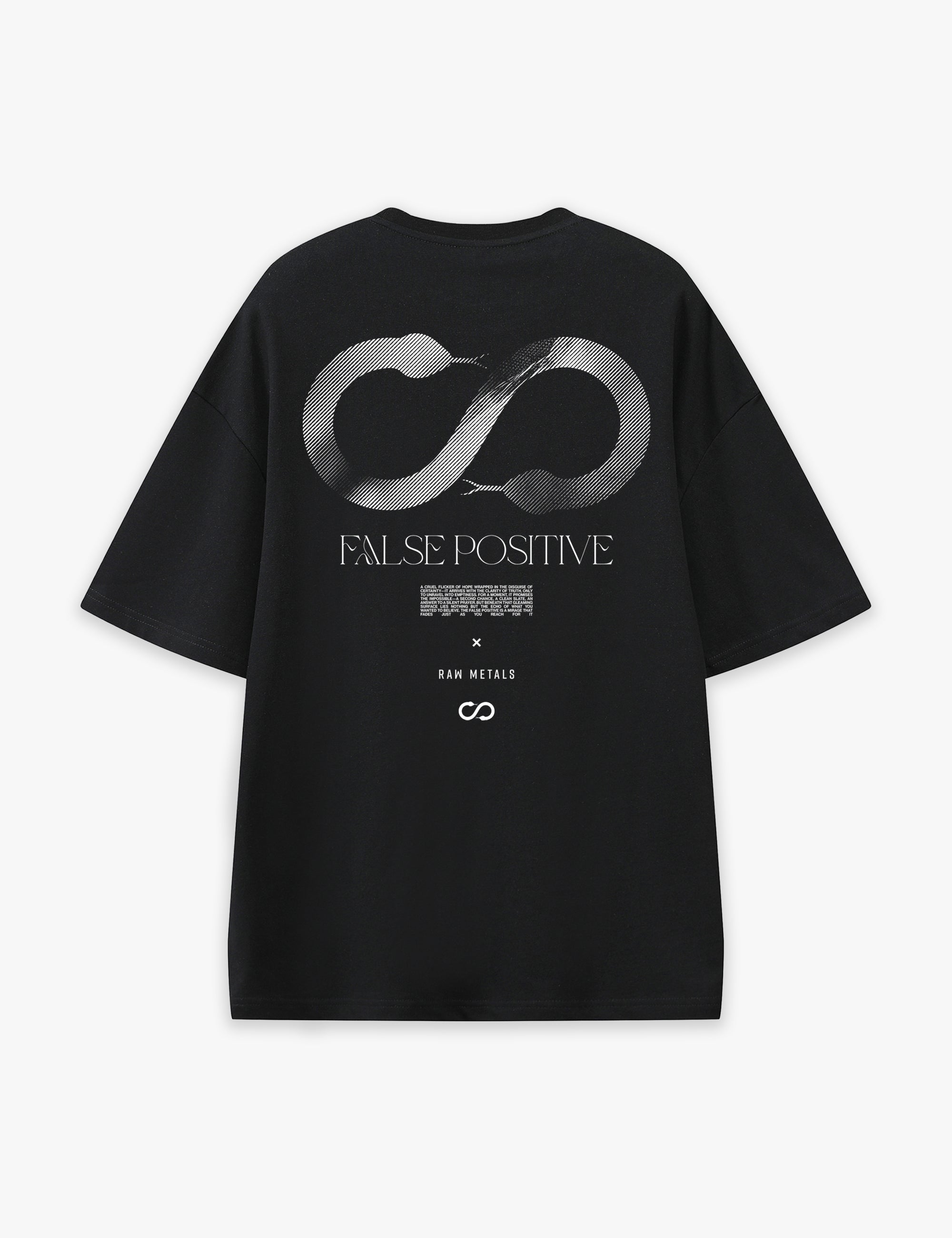 RAW METALS False Positive Oversized T-shirt in Black