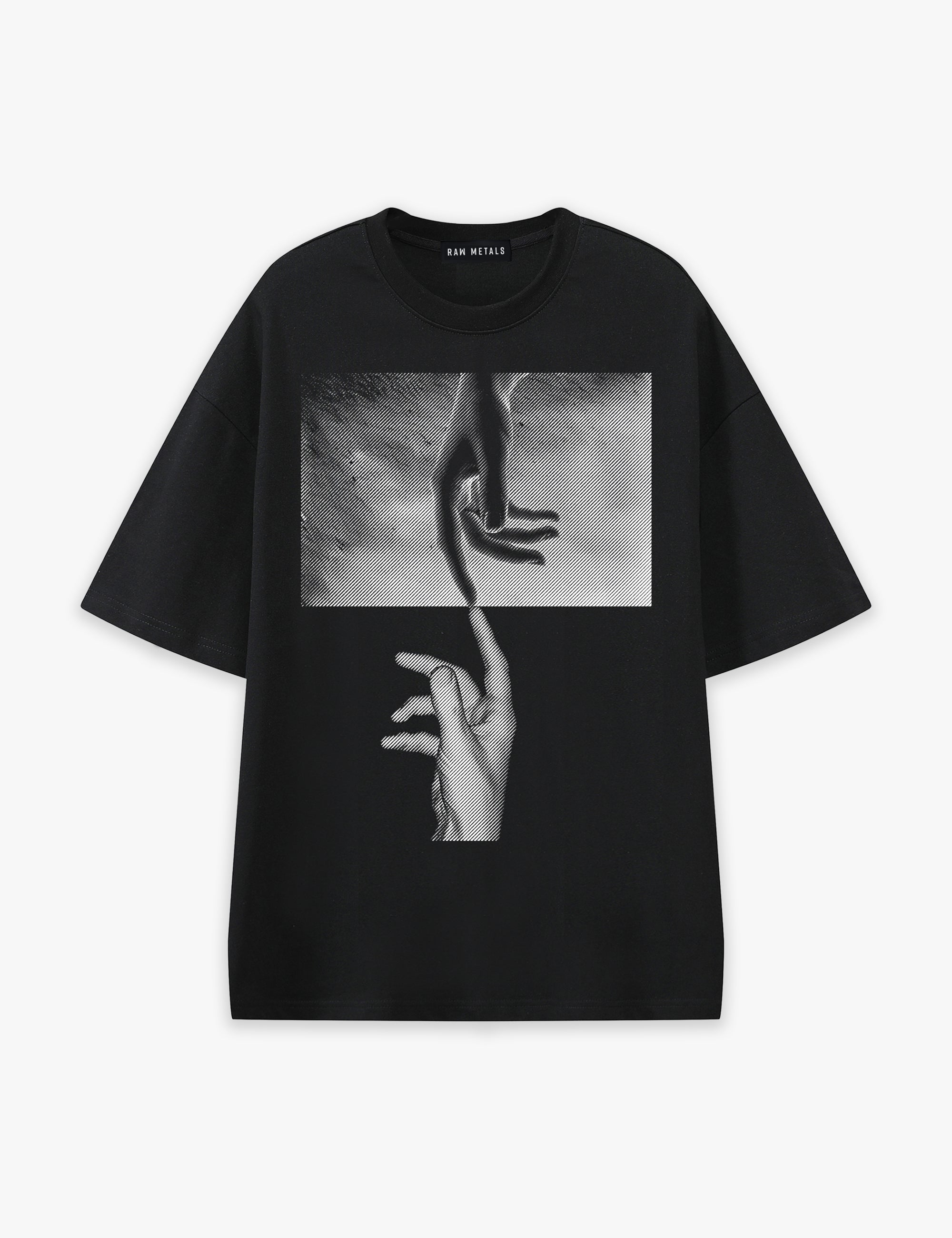 RAW METALS False Positive Oversized T-shirt in Black