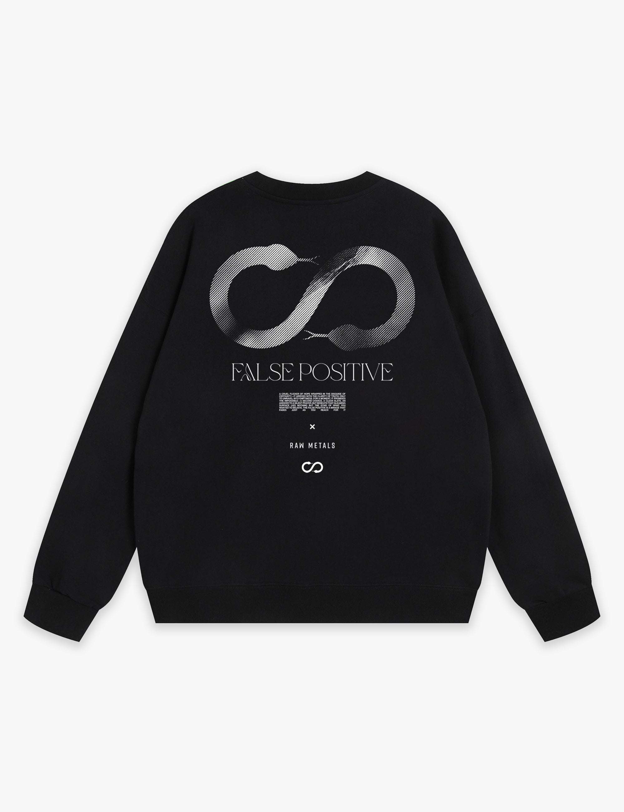 RAW METALS False Positive Sweatshirt in Black