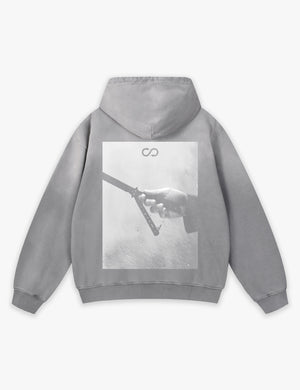 RAW METALS Natural Causes Faded Hoodie in Grey