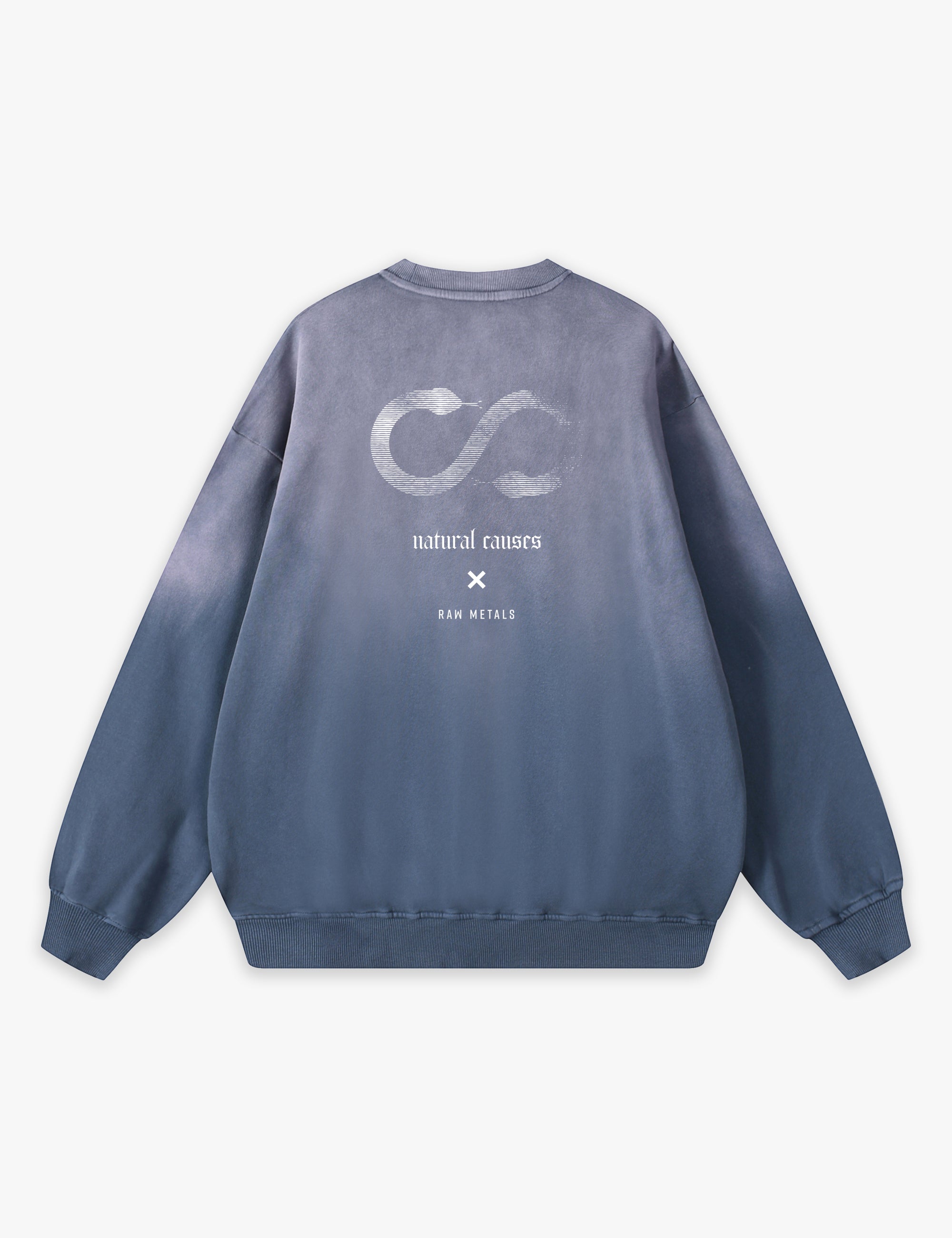 RAW METALS Natural Causes Faded Sweatshirt in Slate