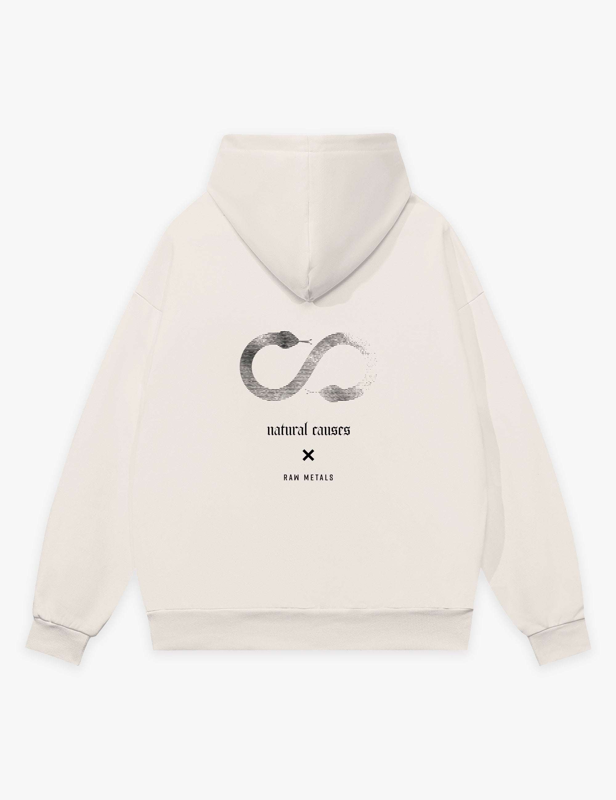 RAW METALS Natural Causes Hoodie in Bone