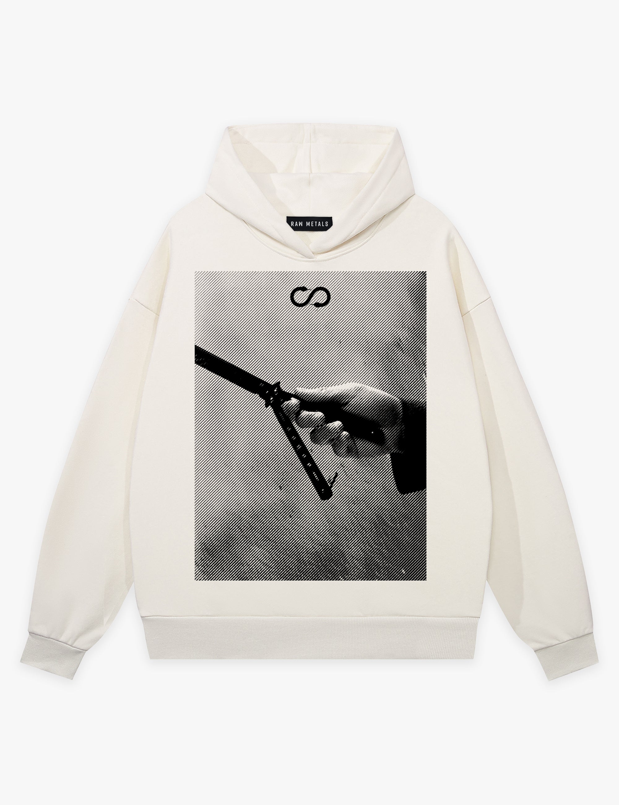 RAW METALS Natural Causes Hoodie in Bone