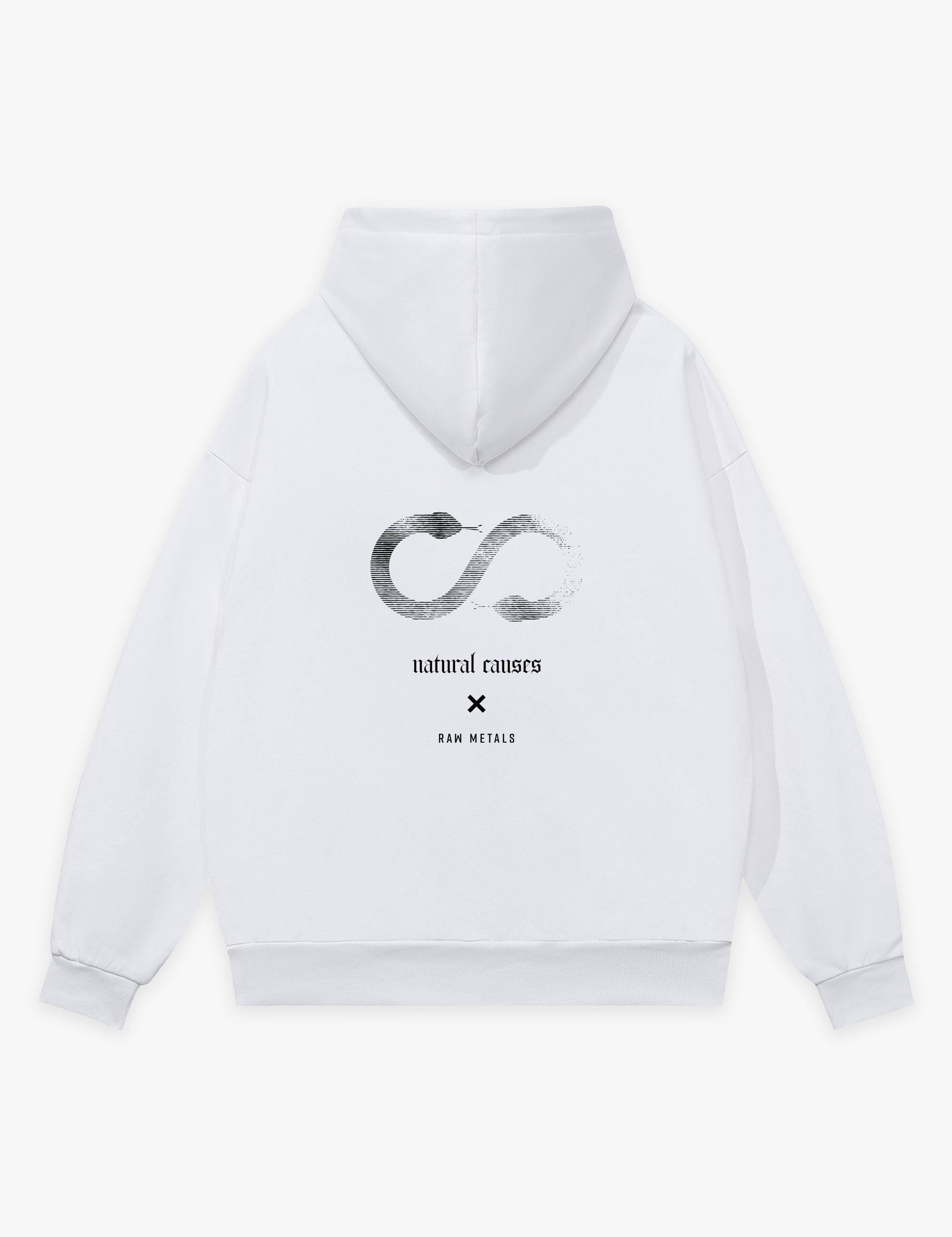 RAW METALS Natural Causes Hoodie in White