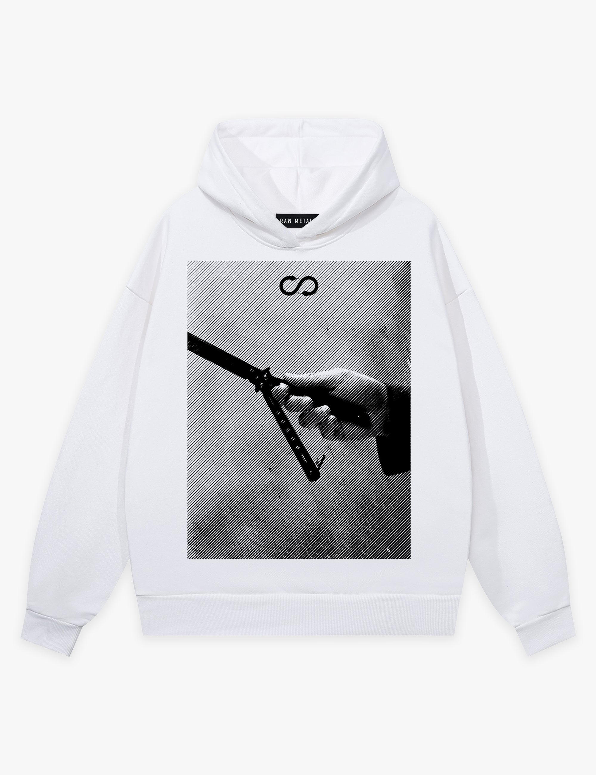 RAW METALS Natural Causes Hoodie in White