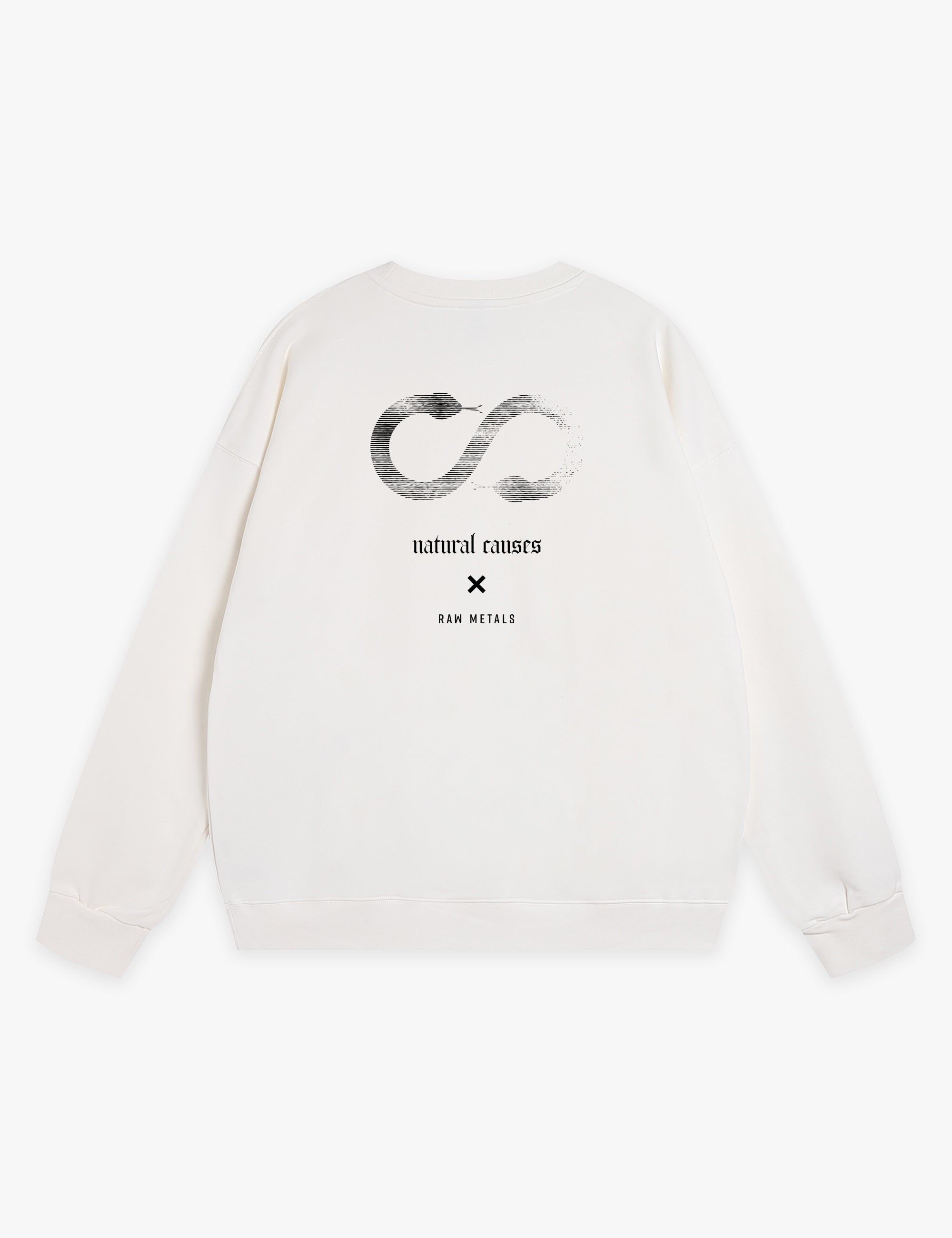 RAW METALS Natural Causes Sweatshirt in White
