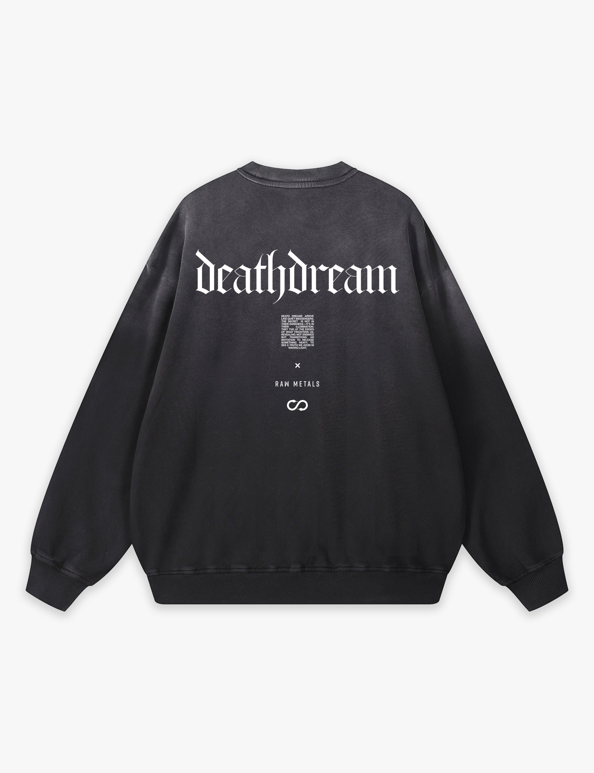 RAW METALS Deathdream Faded Sweatshirt in Black
