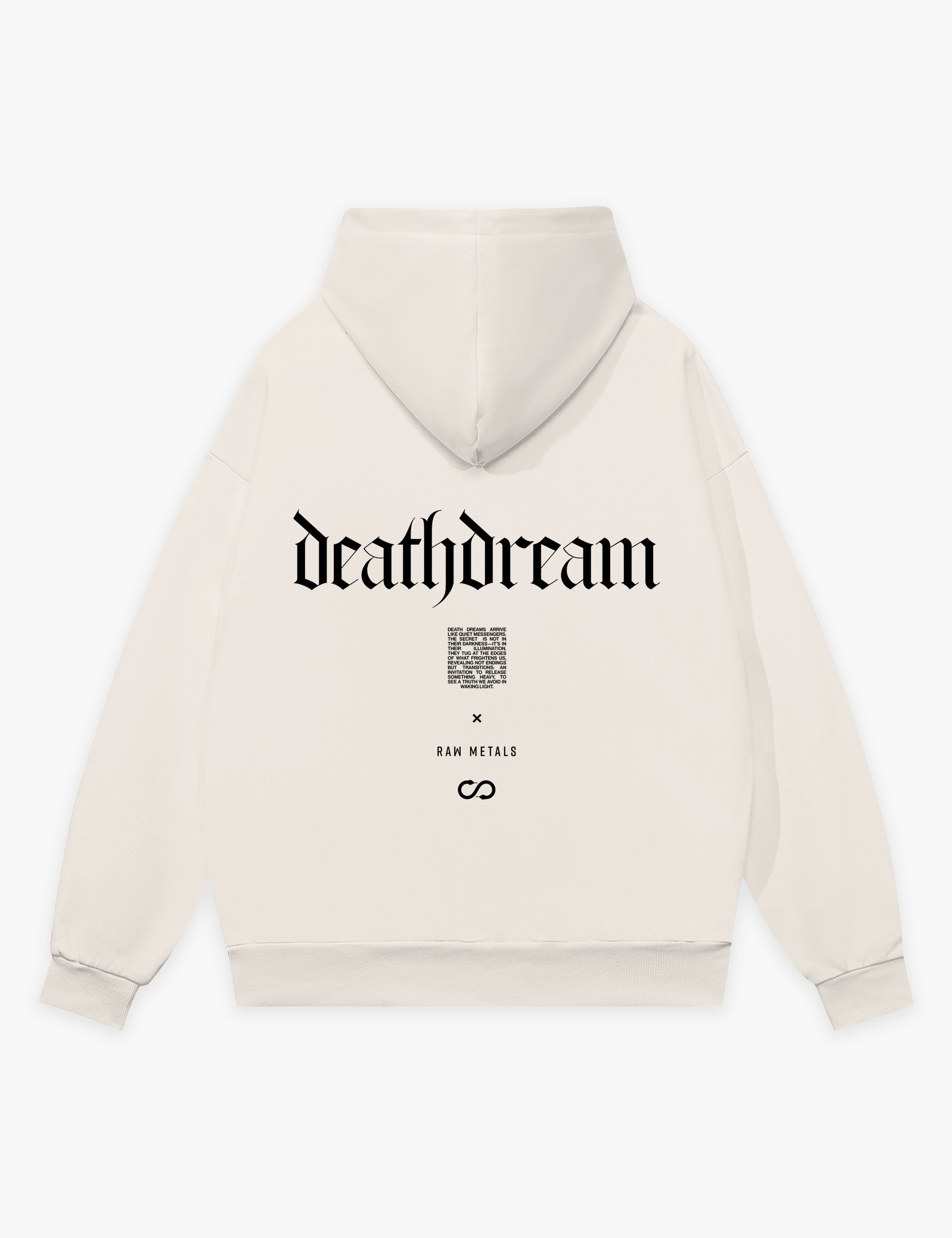 RAW METALS Deathdream Hoodie in Bone
