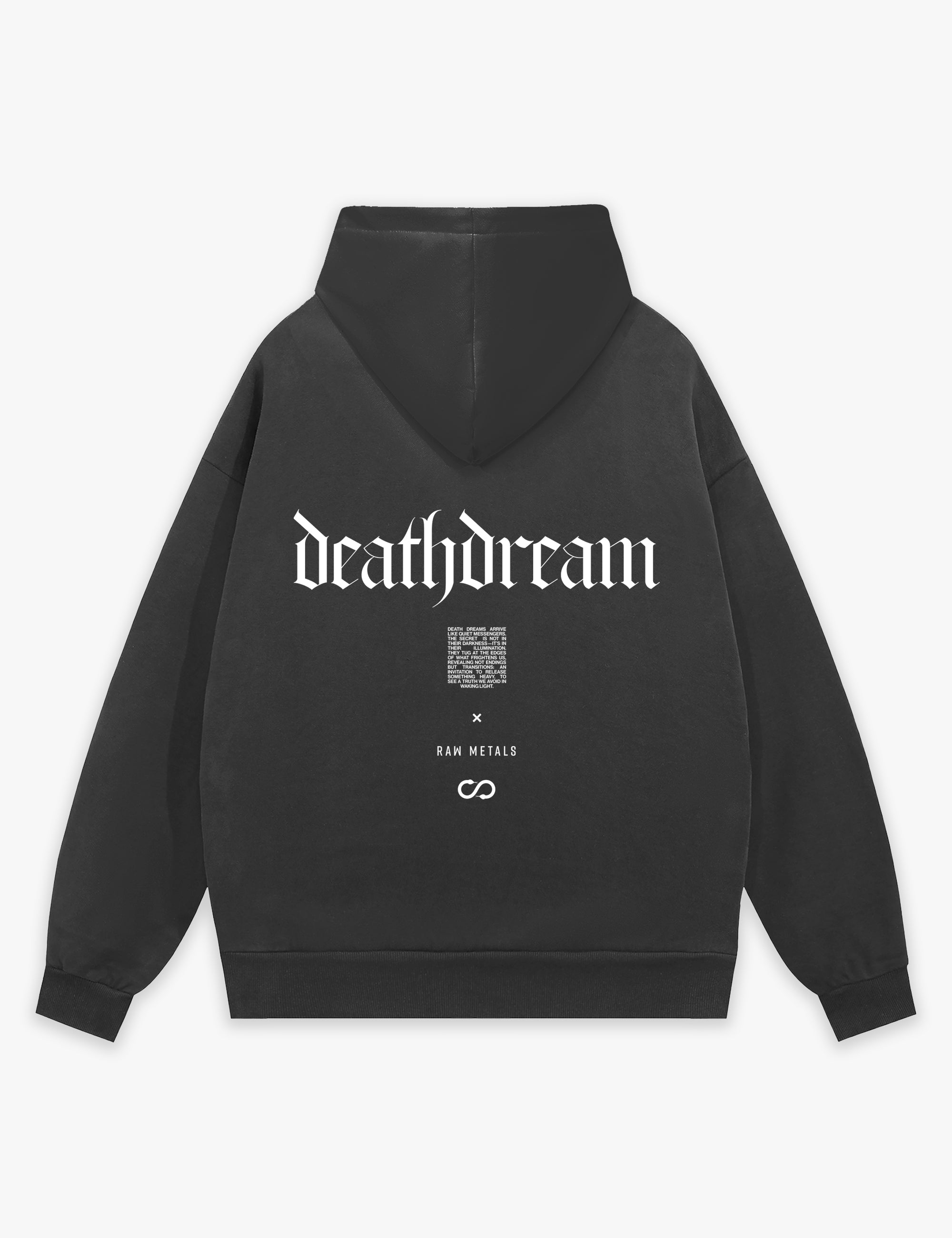 RAW METALS Deathdream Hoodie in Charcoal