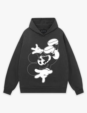 RAW METALS Deathdream Hoodie in Charcoal