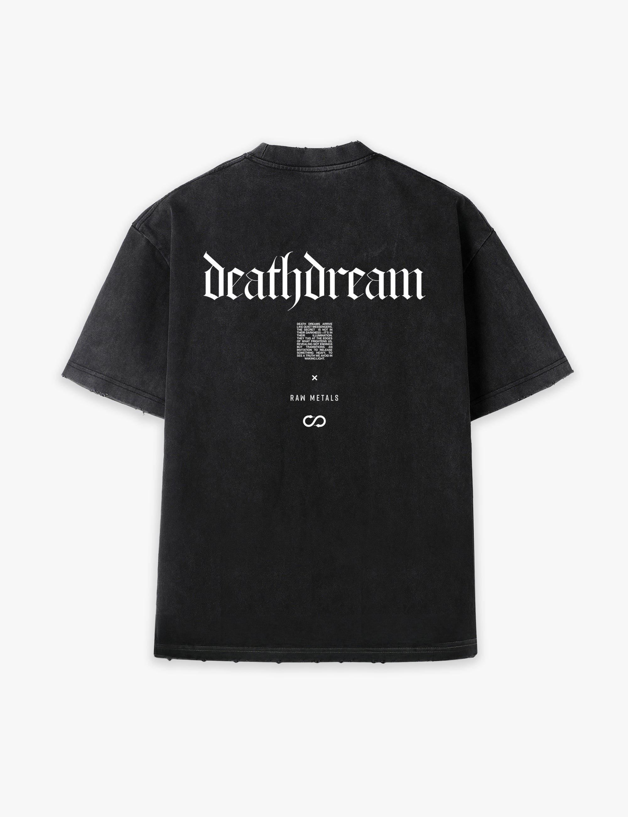 RAW METALS Deathdream Oversized Distressed T-shirt in Black