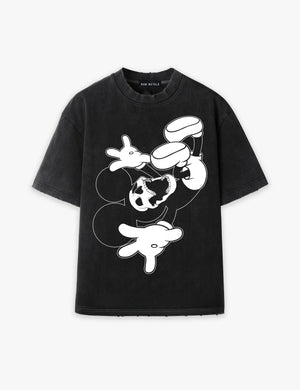 RAW METALS Deathdream Oversized Distressed T-shirt in Black