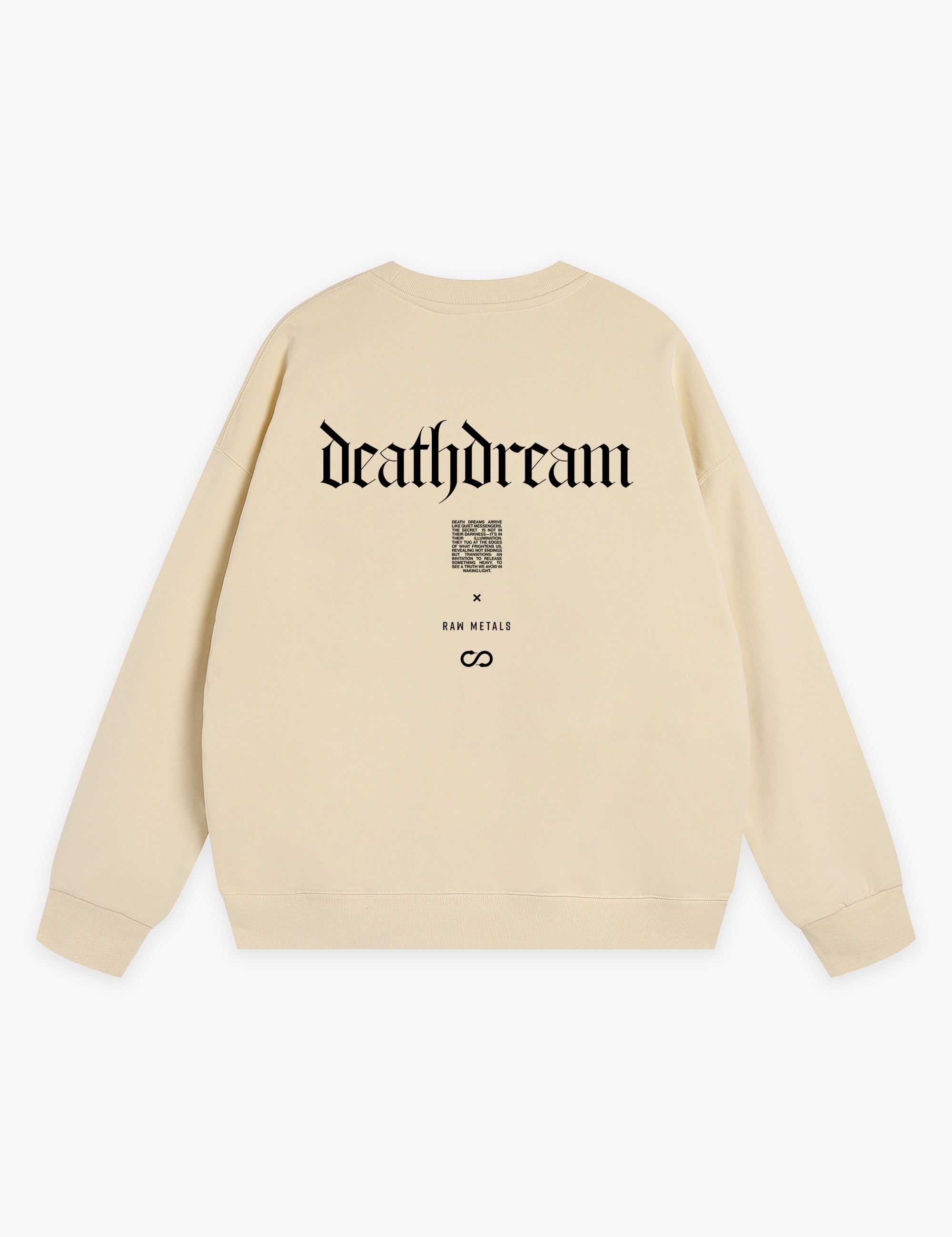 RAW METALS Deathdream Sweatshirt in Cream