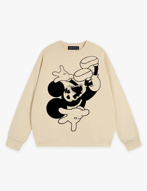 RAW METALS Deathdream Sweatshirt in Cream