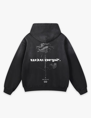 RAW METALS War Department Faded Hoodie in Black