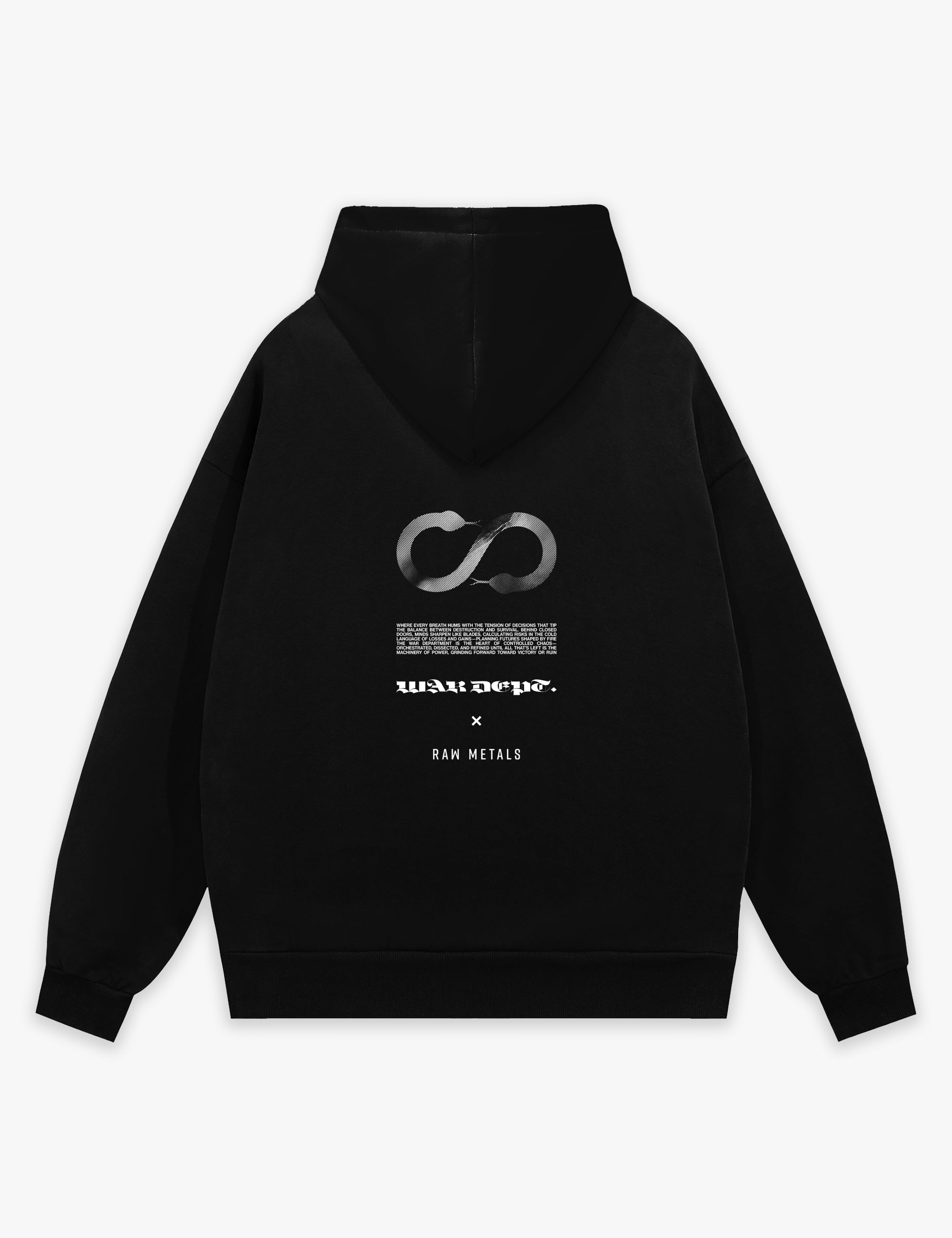 RAW METALS War Department Hoodie in Black