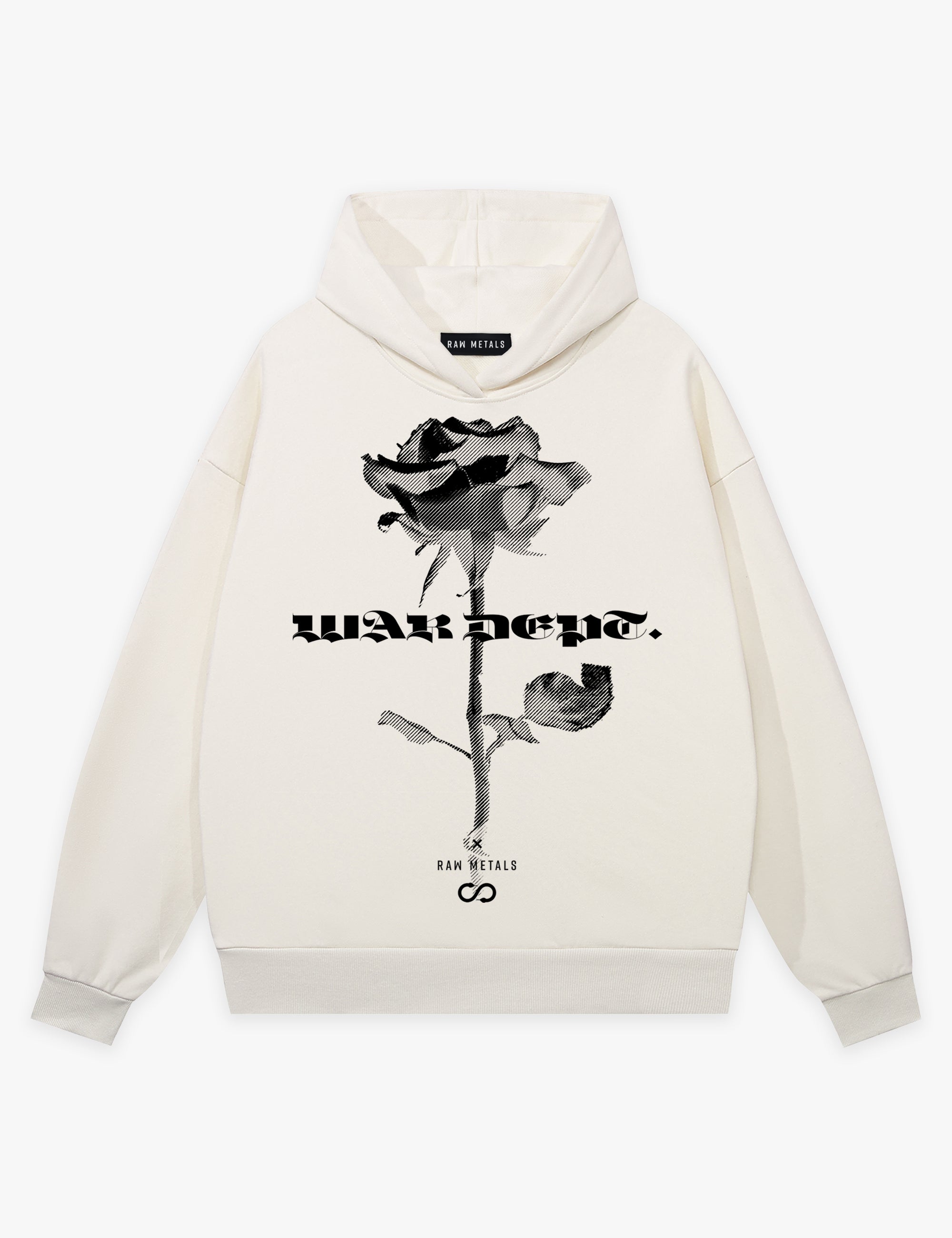 RAW METALS War Department Hoodie in Bone