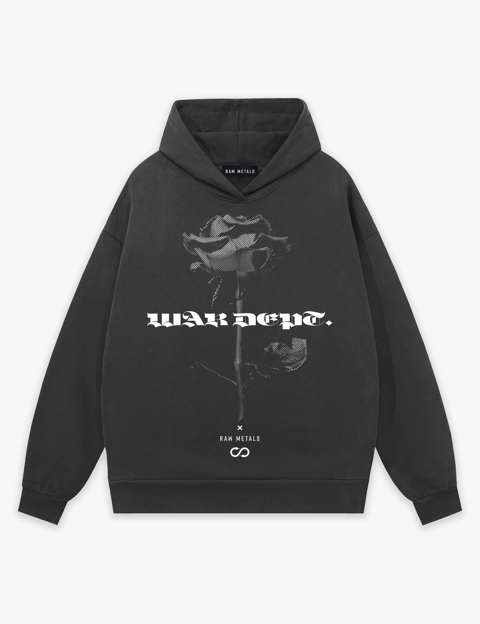 RAW METALS War Department Hoodie in Charcoal