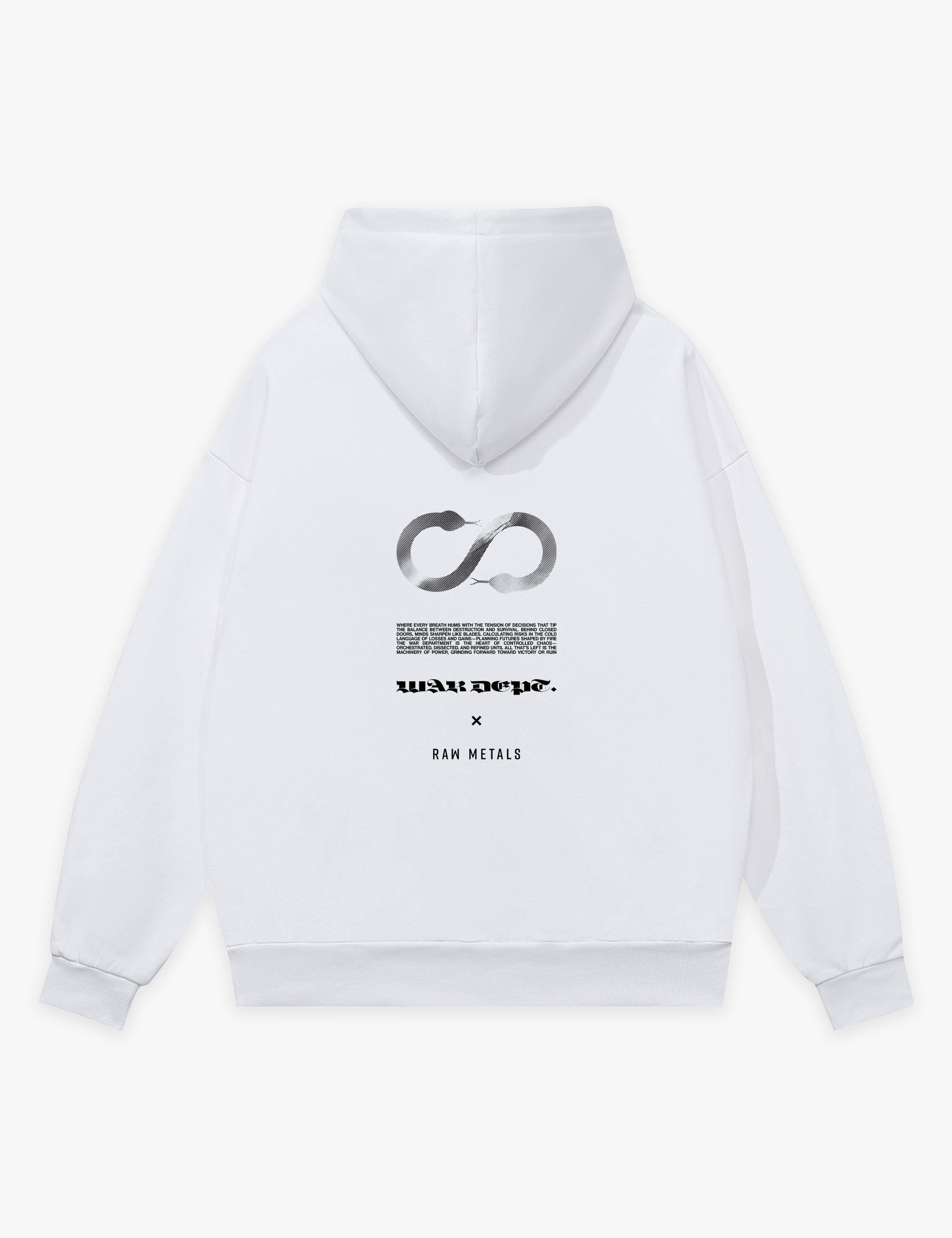 RAW METALS War Department Hoodie in White