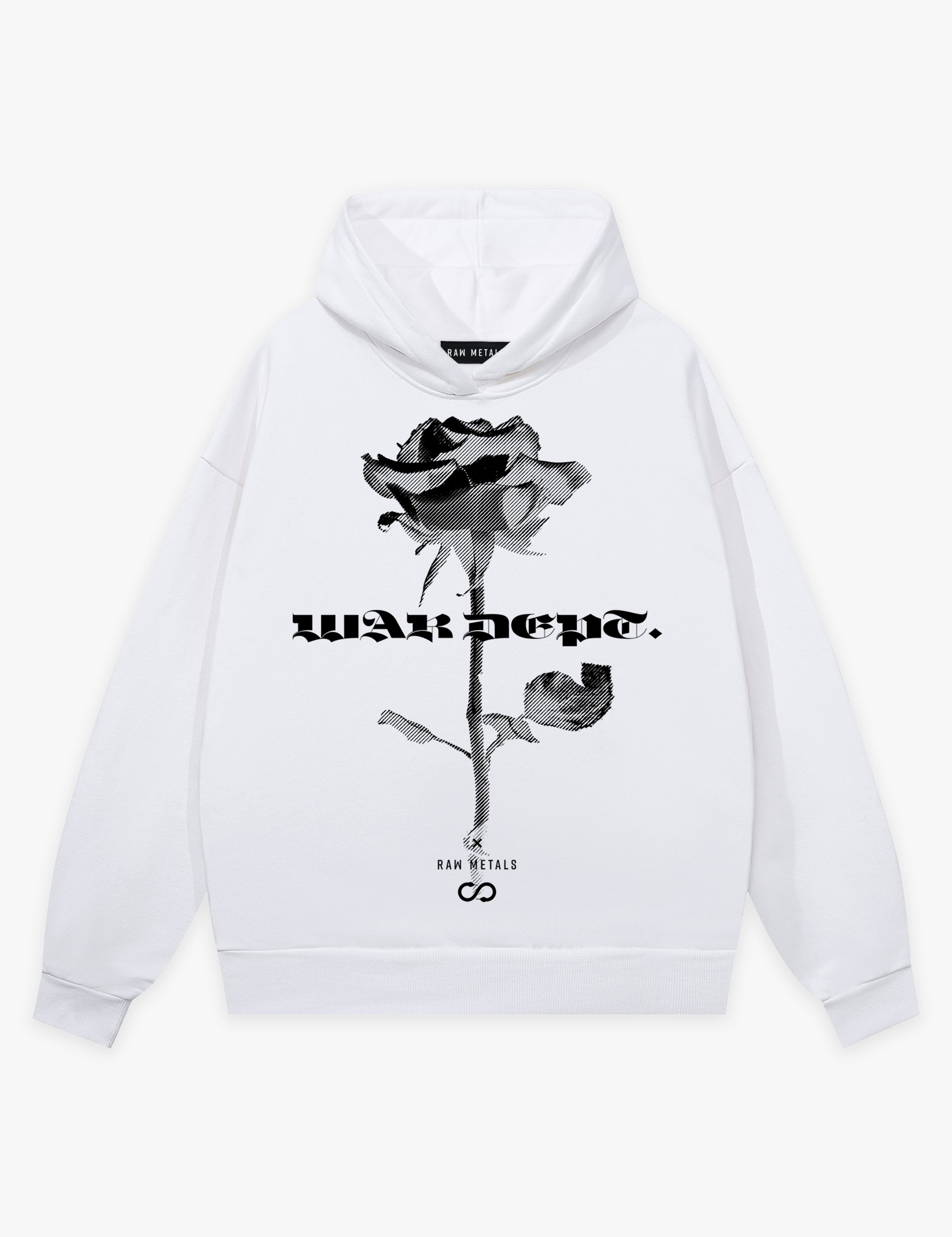 RAW METALS War Department Hoodie in White