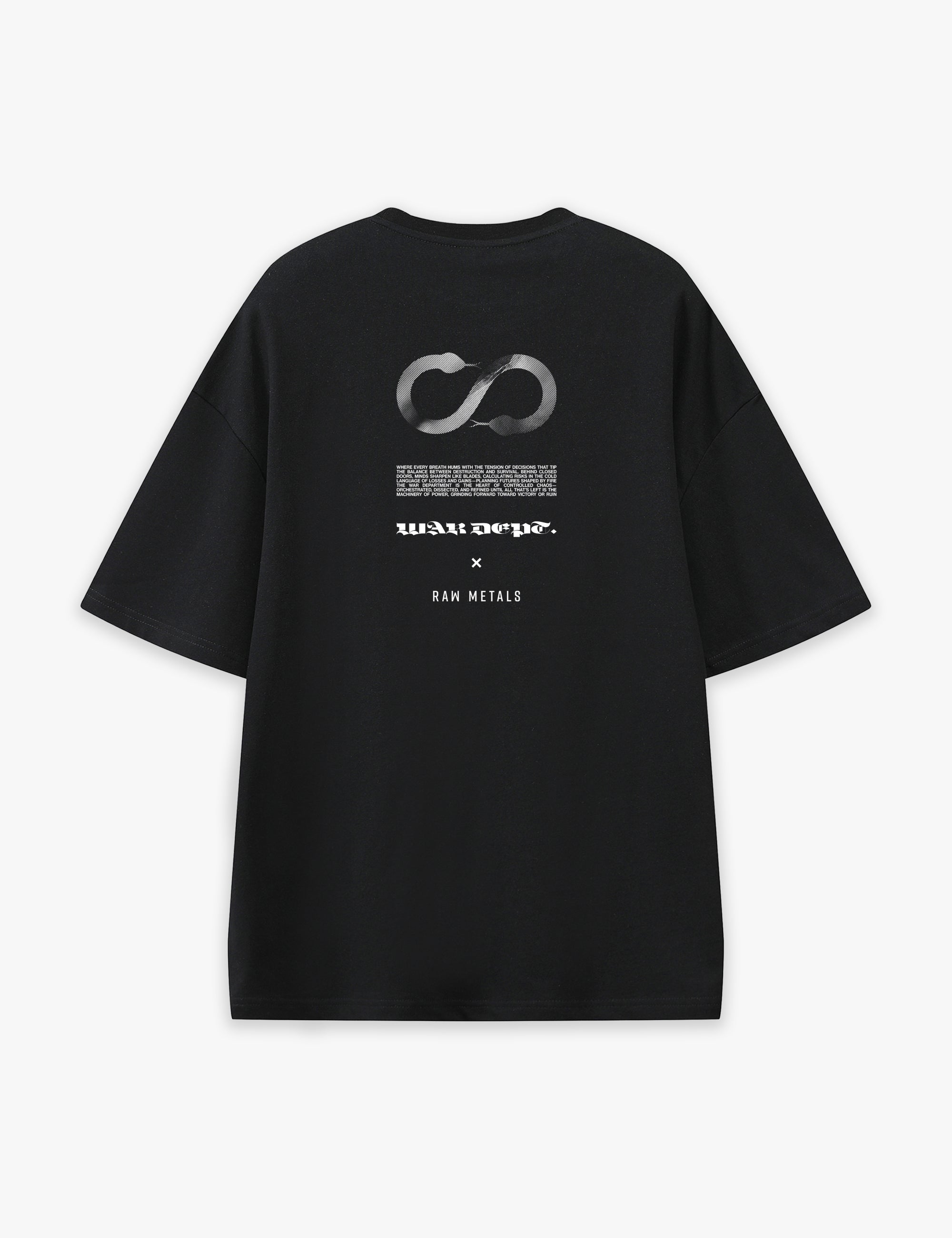 RAW METALS War Department Oversized T-shirt in Black
