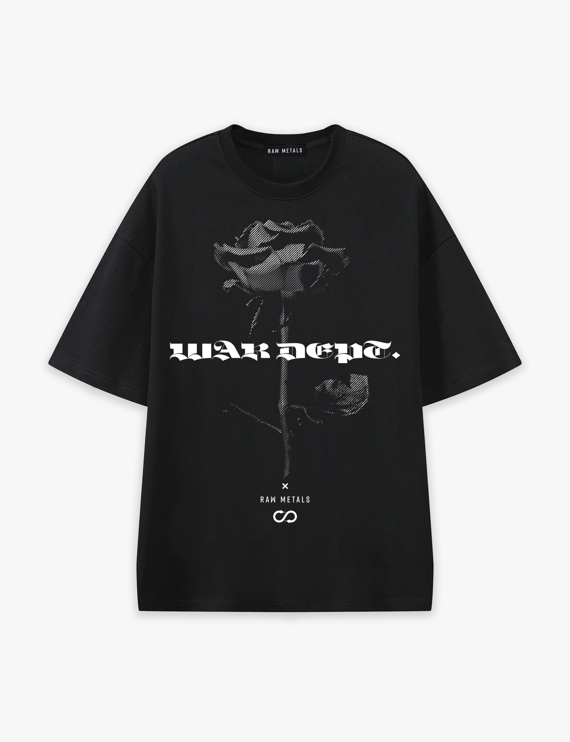 RAW METALS War Department Oversized T-shirt in Black