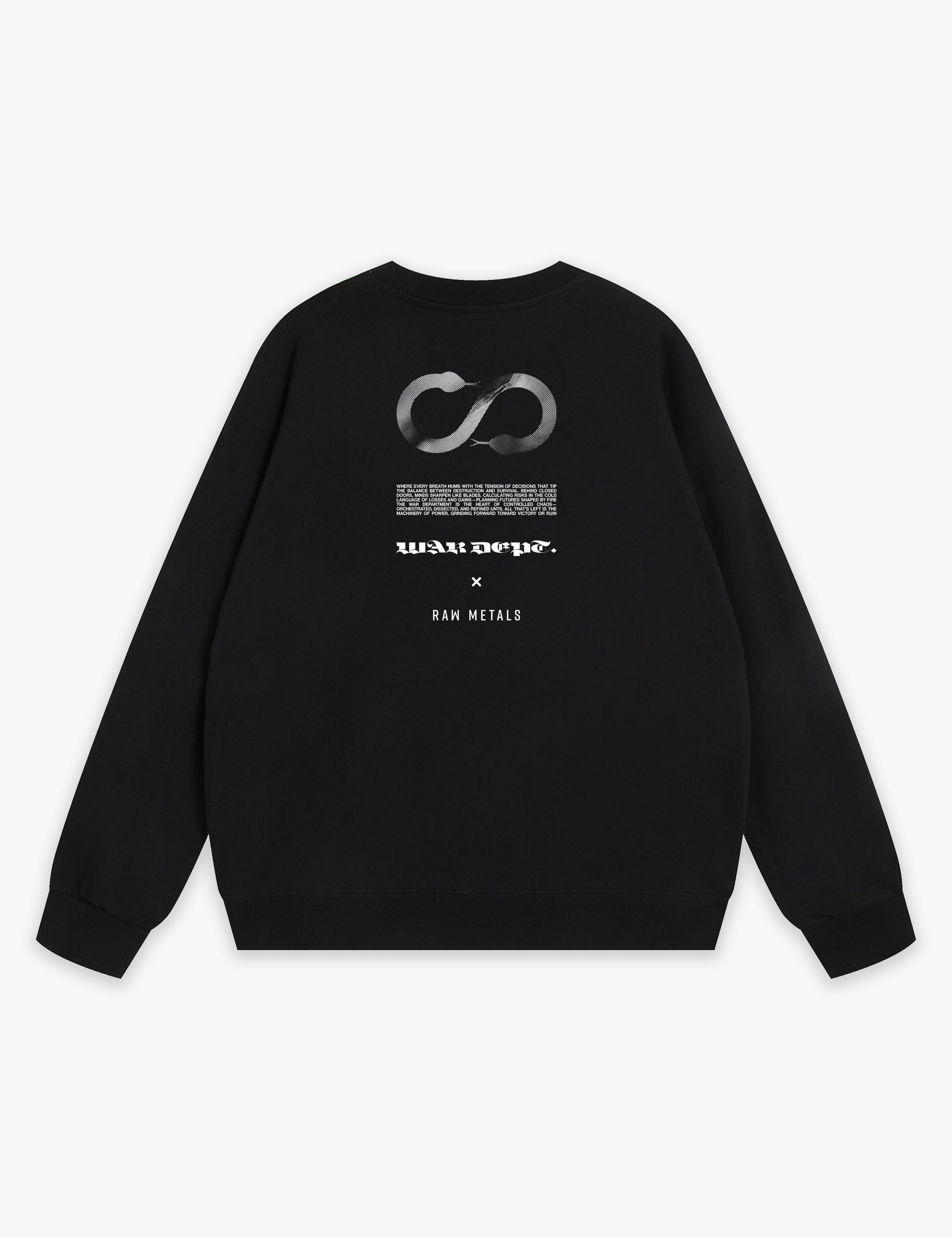RAW METALS War Department Sweatshirt in Black
