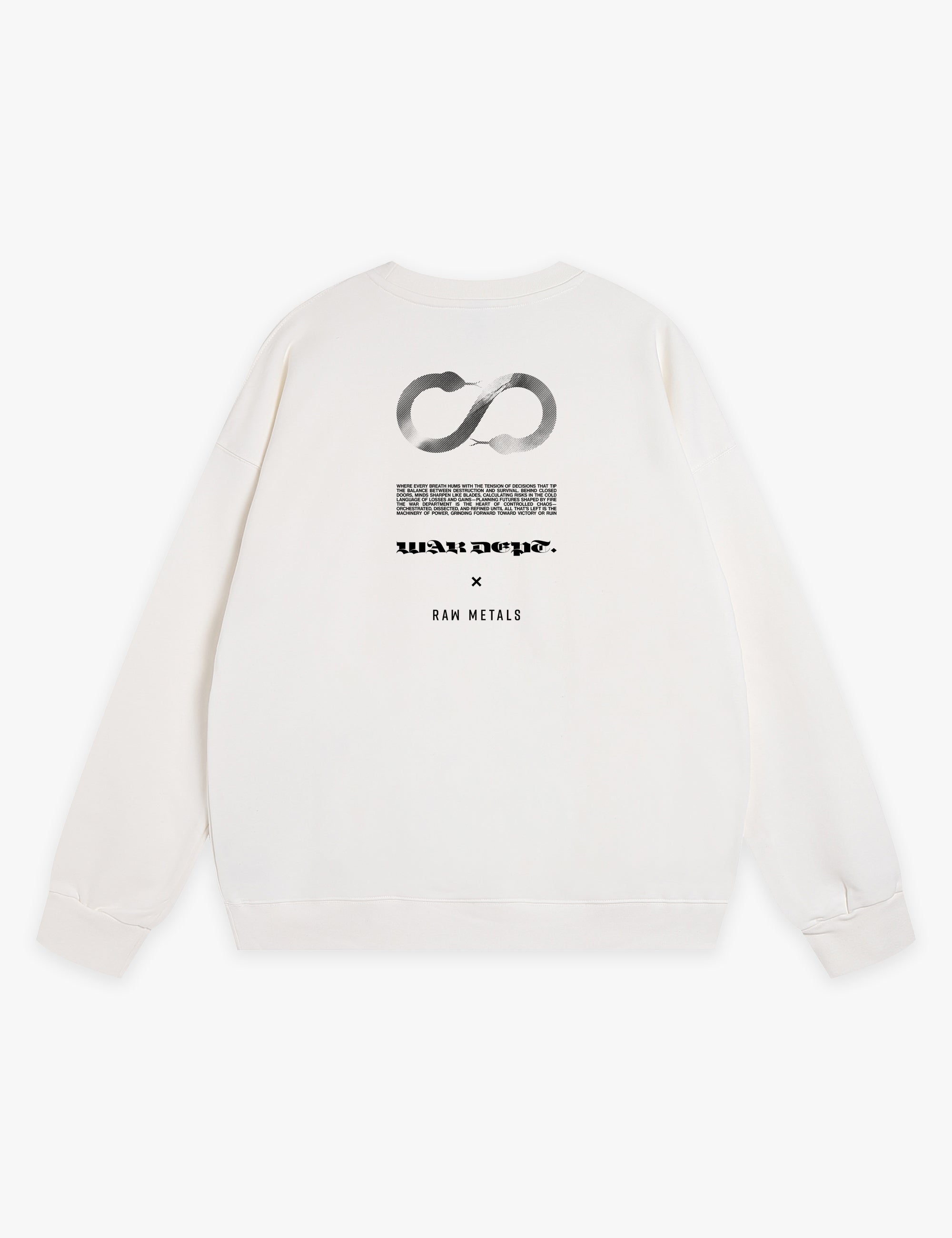 RAW METALS War Department Sweatshirt in White