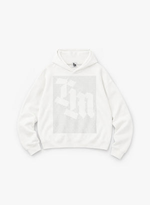 DOT MATRIX HOODIE - WHITE
