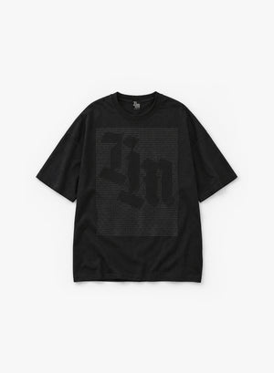DOT MATRIX OVERSIZE T-SHIRT - BLACK