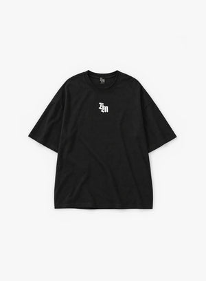 RIPPLE EFFECT OVERSIZE T-SHIRT - BLACK