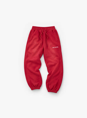 REDACTED SWEATPANTS - CRIMSON